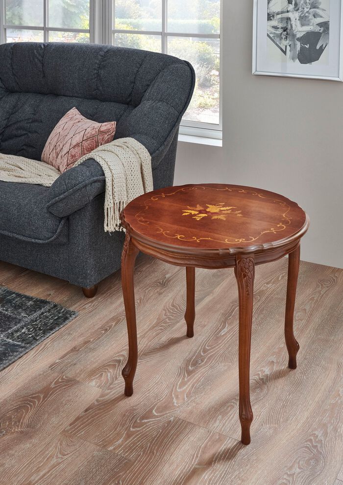 Beistelltische mit Intarsien KIRSCHBAUM