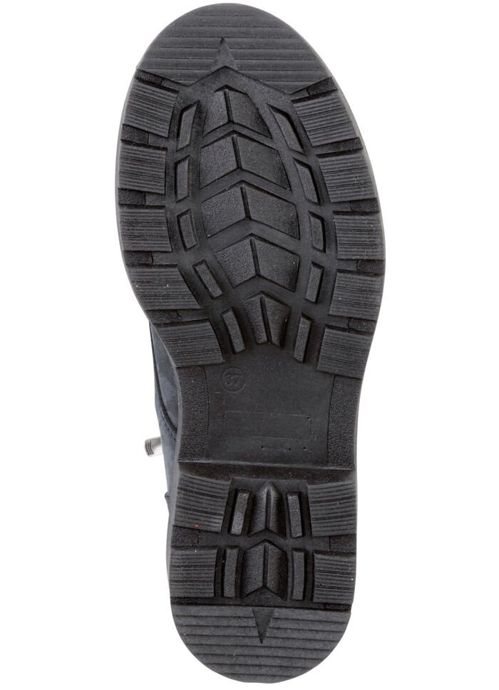 Andrea Conti Schn&uuml;r-Stiefelette aus bestem Nubukleder SCHWARZ