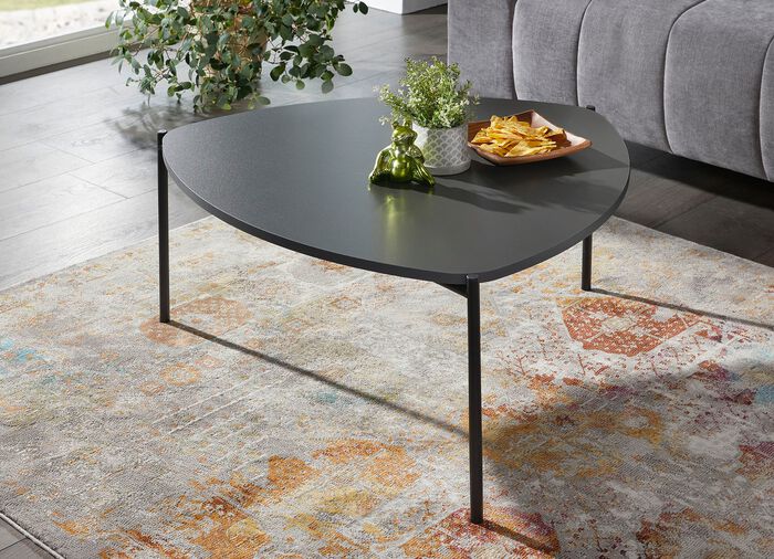Couchtisch im Loft-Design mit Metallgestell ANTHRAZIT
