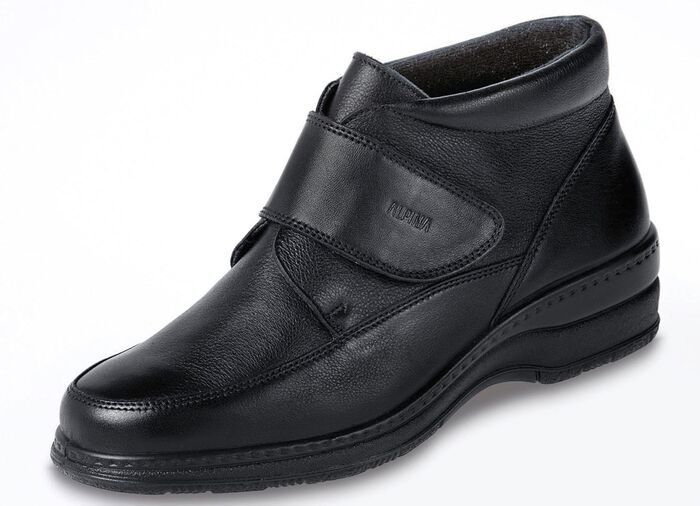 Stiefelette mit verstellbarem Klettverschluss SCHWARZ