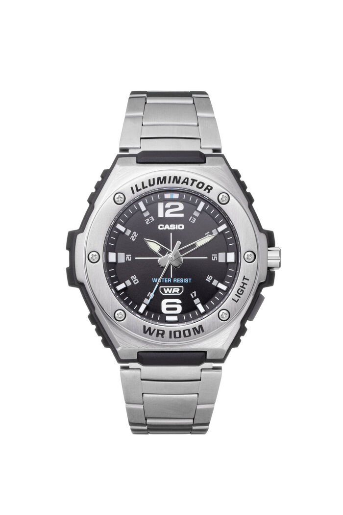 Sportliche Quartz-Herrenuhr mit Edelstahlband 