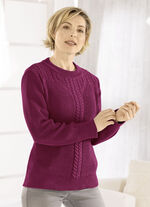 Pullover mit nachhaltig recycelter Baumwolle BEERE