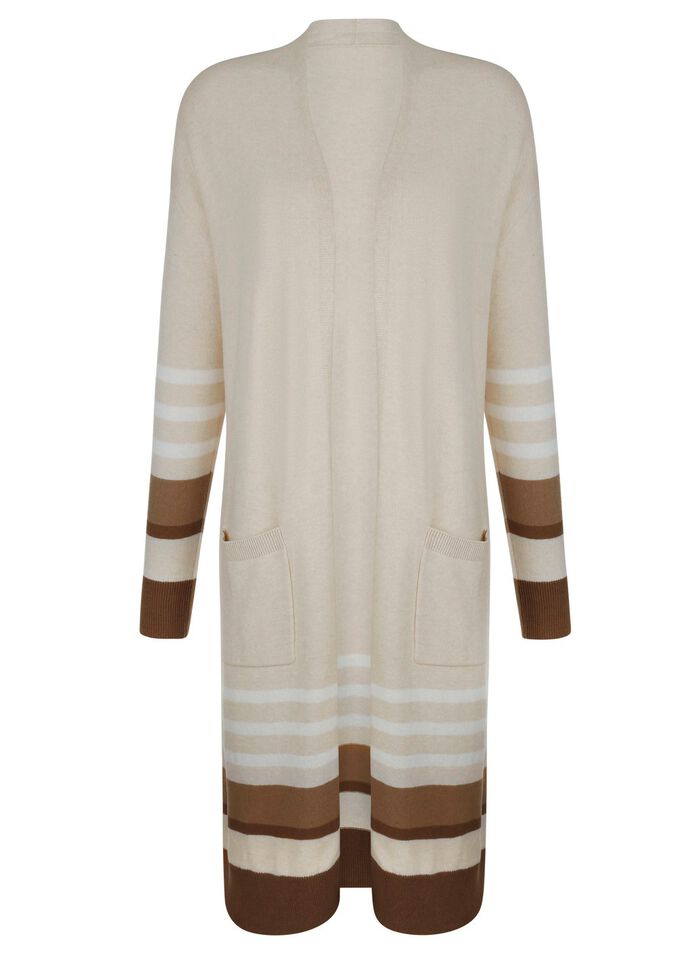 Long-Strickjacke mit Kaschmir 