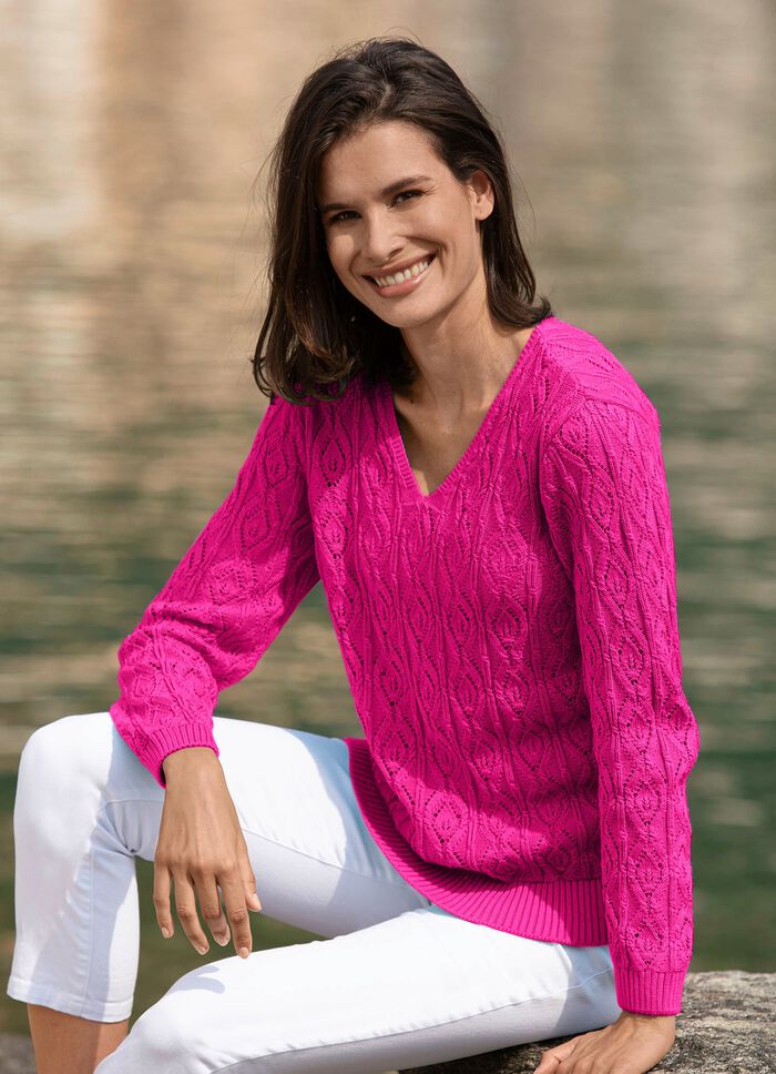 Pullover im Mustermix PINK