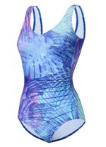 Schwab Badeanzug mit buntem Druckdessin und Vollkorsage 