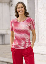 Shirt in geringelter Optik in 2 Farben 