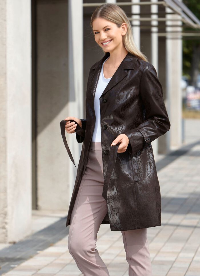 Kurzmantel mit G&uuml;rtel 