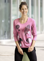 Hübsches Shirt mit Kontrast-Druck ROSA