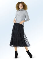 Plissee-Rock in floraler Spitzenoptik 