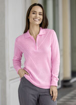 Pullover mit dezentem Glanz ROSÉ