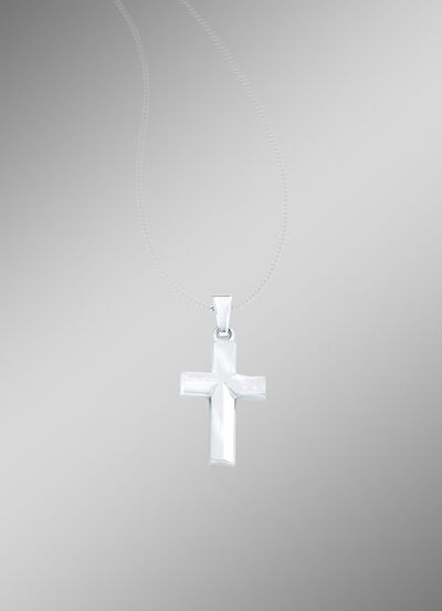 Edler Kreuz-Anhänger aus Weißgold 