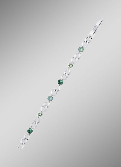 Armband mit grünen Kristallen 