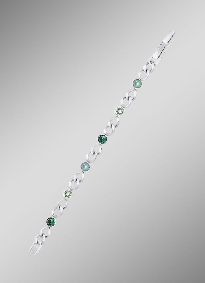 Armband mit grünen Kristallen 
