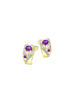 Ohrstecker mit Amethyst und Zirkonia 