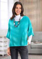 Pulli in weiter Form TÜRKIS