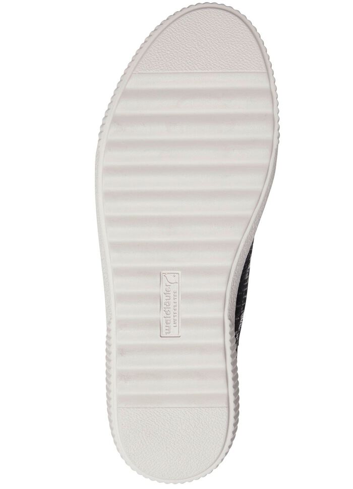 Waldl&auml;ufer Schn&uuml;rschuh aus gl&auml;nzend bedrucktem Nubukleder SCHWARZ-BRONZE