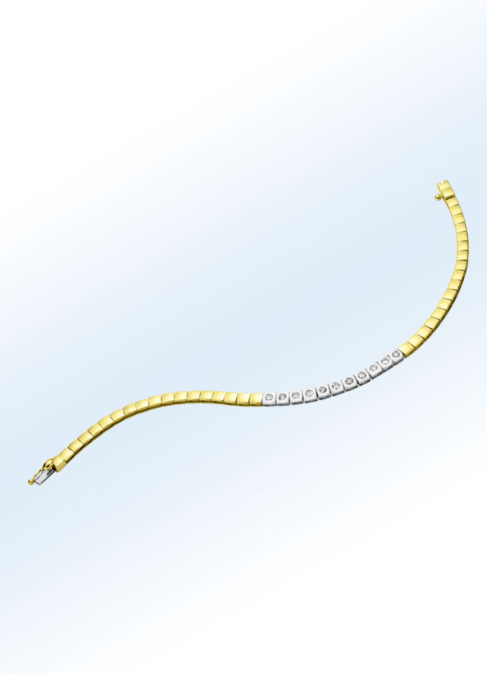 Armband in Bicolor mit Brillanten 