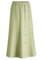 Rock mit Zierknopfblende GRÜN MELANGE