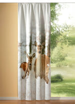 Digitalbedruckter Verdunkelungsschal, blickdicht und w&auml;rmeisolierend. 