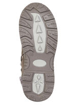 Gefütterte Damen-Stiefel, Winterschuhe, mit Reißverschluss TAUPE