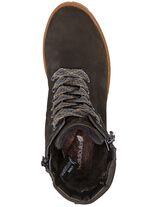 Waldl&auml;ufer Schn&uuml;r-Stiefelette aus bestem Nubukleder SCHWARZ