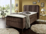 Boxspringbett mit Bettkasten und Topper BRAUN