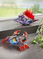 Farbenfrohe Glasfiguren BLAU-ROT