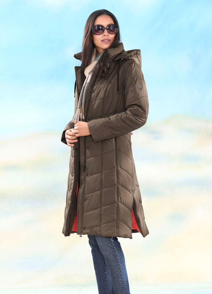 Mantel mit Rei&szlig;verschluss-Seitenschlitzen 