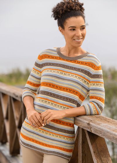 Pullover in Ringeldessin 