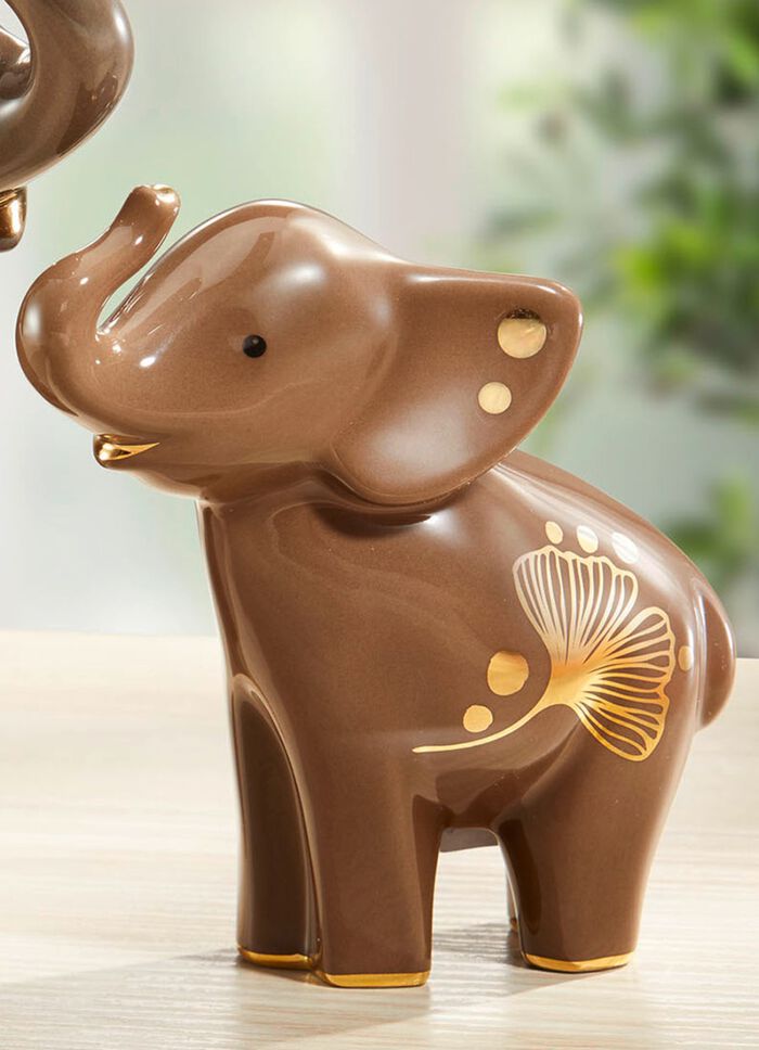 Goebel Elefant mit Echtgoldauflage BRAUN