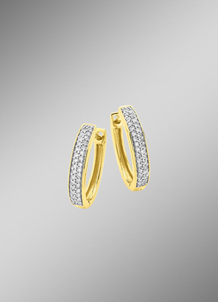 Schicke Creolen mit Diamanten