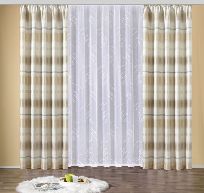 Store mit Bleibandabschluss sowie Automatikfaltenband