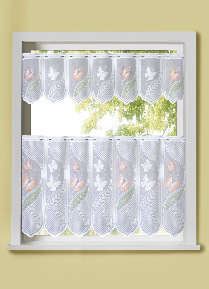 Jacquard Kurzstore mit Schmetterlings-Dessin 