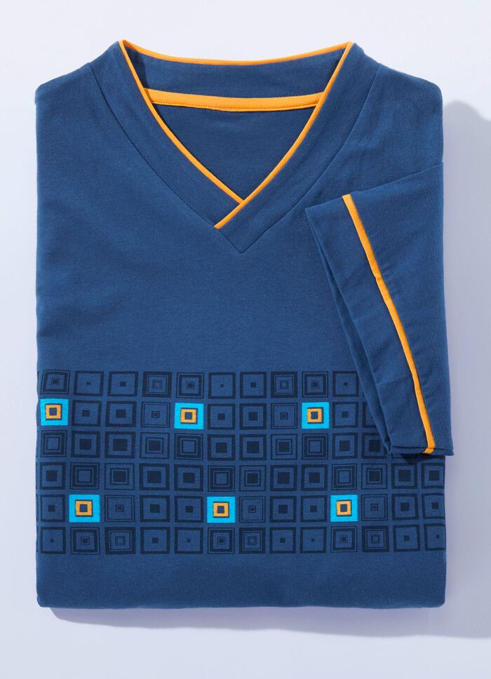 Zweierpack Nachthemden mit V-Ausschnitt und Seitenschlitzen 