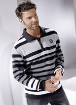 Poloshirt mit Rei&szlig;verschluss-Brusttasche 