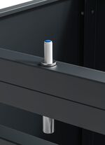 M&uuml;lltonnenbox &bdquo;Lacina&ldquo;, T&uuml;ren in Holzoptik 