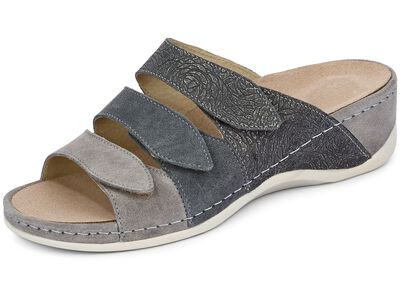 Mubb, bequeme Damen-Pantoletten, Weite H, mit herausnehmbarem Fu&szlig;bett 