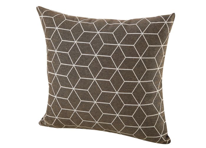 Moderne Kissenbez&uuml;ge in Jacquard-Qualit&auml;t TAUPE