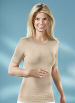 Zweierpack Shirts mit elastischen Abschl&uuml;ssen 1X BEIGE, 1X SCHWARZ