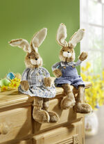 Kantenhocker Hase aus Plüsch 