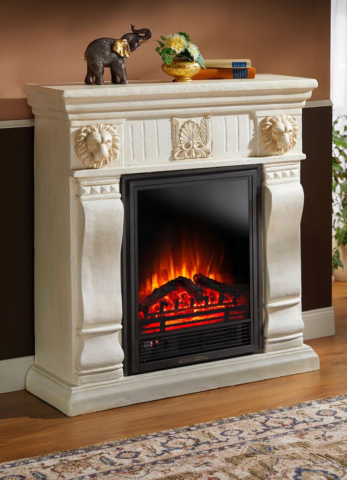 Elektrischer Kamin aus Kunststein 