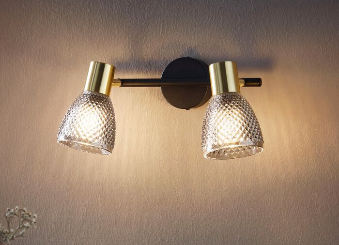 Deckenleuchte, auch Wandbefestigung m&ouml;glich SCHWARZ-GOLD