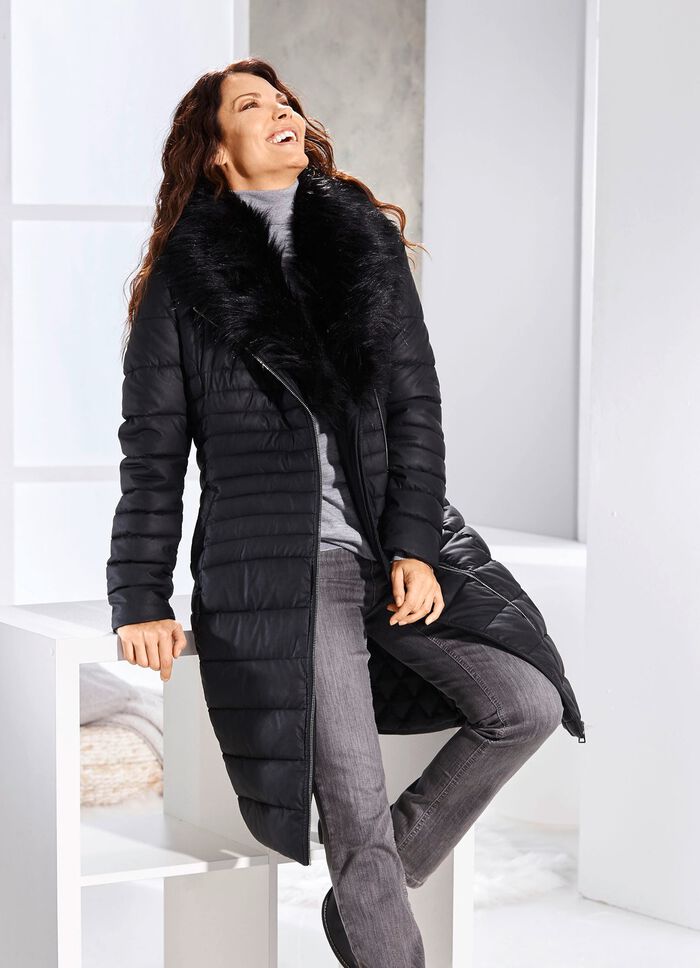 Mantel aus Nappaleder-Imitat 