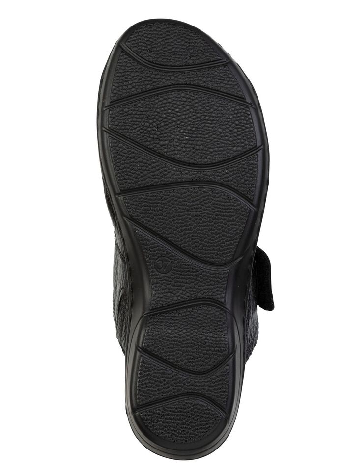 ELENA EDEN, bequeme Damen-Pantoletten, Weite H, mit herausnehmbarem Fu&szlig;bett SCHWARZ