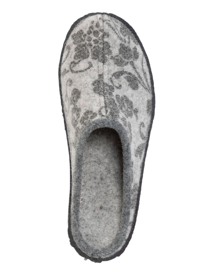 Wollfilz-Pantoffel mit floralem Druck 
