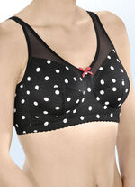 Schwarzer BH mit weißem Punktedessin 