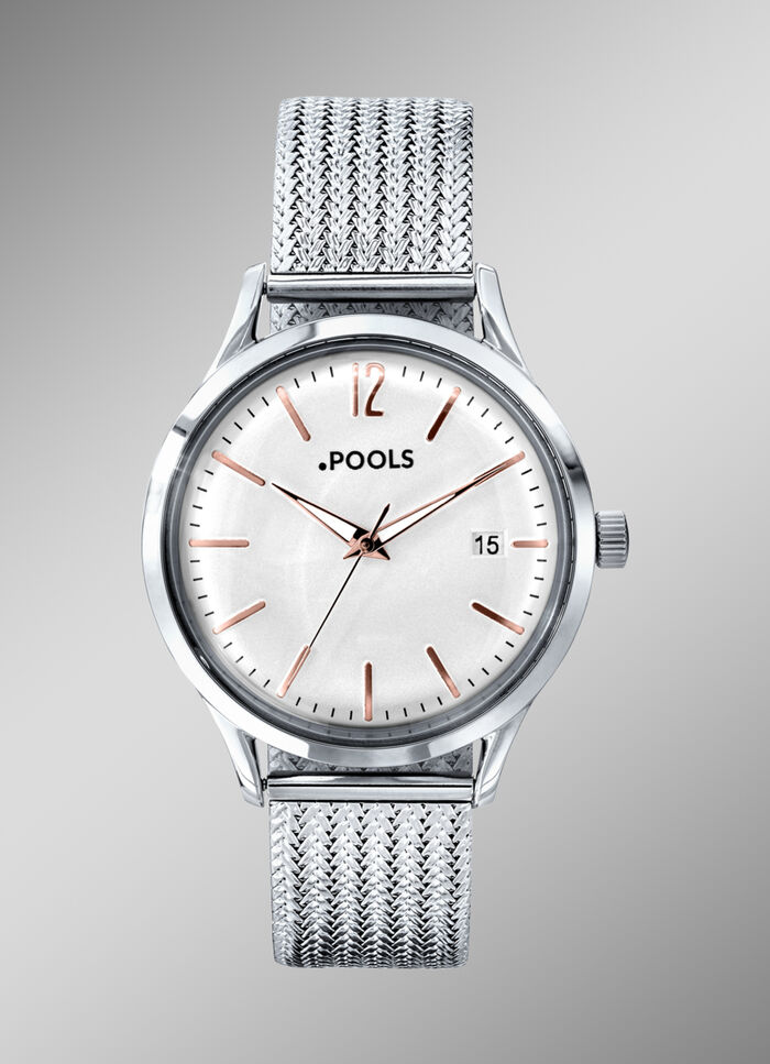 Quartz-Herrenuhr mit Metallgeh&auml;use 