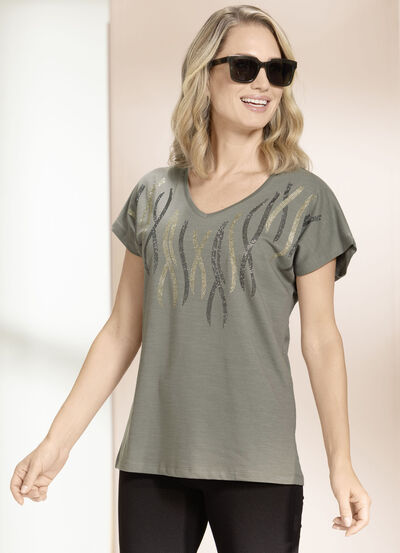 Shirt mit Plättchenzier 