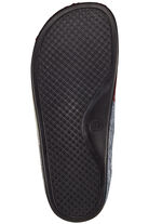 Laurina, klassische Damen-Hausschuhe, Weite H, mit anatomisch geformtem Fußbett GRANATROT-ECRU-GRAU