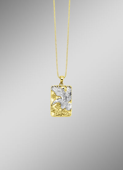 Adler-Anhänger im Bicolor-Design  Adler-Anhänger im Bicolor-Design